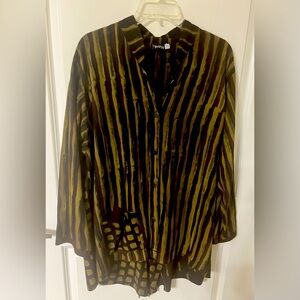 Brown tunic top by Iguana size XL